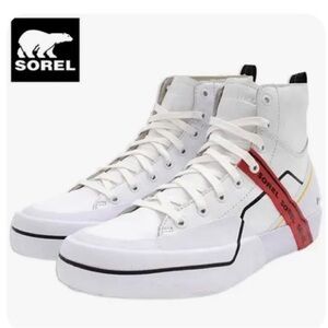 SOREL Men's Grit White and Red Mid Sneakers Size 13